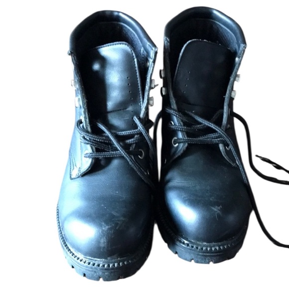 Mens Original Rugged Outback Work Boots Black size 5.5 - Picture 1 of 11